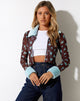 Bild von Lamaya Cardi in Femme Floral Blau und Braun