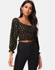 Bild von Lancer Crop Top in Mini Astro Schwarz