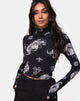 Bild von Lara Crop Top in Black Dragon