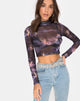 Bild von Lara Crop Top in Dark Angel Mesh