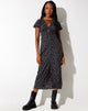 Image of Larin Midikleid in Dark Base Floral Schwarz