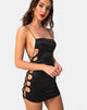Image of Laticia Minikleid aus Satin Schwarz