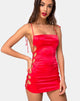 Image of Laticia Minikleid aus Satin Rot