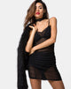 Image of Launa Minikleid aus Lacey Knit Schwarz