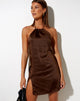 Image of Lemier Minikleid aus Satin Rich Brown