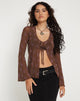 Image of Leony Cardi in Blumenstiel Flock Braun