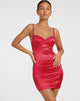 Abbildung: Lesty Minikleid in Rot mit roter Spitze
