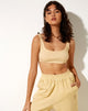 Bild von Letha Crop Top in Rib Custard