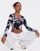 Bild von Licora Crop Top in abstraktem Lila