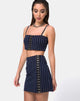 Bild von Lilu A Line Rock in Navy Nadelstreifen