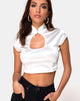 Image of Lina Top aus Elasthan Elfenbein