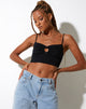 Bild von Loca Crop Top aus Lycra Schwarz