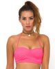 Bild von Motel Longline Bikini-Oberteil in Neon-Pink