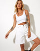 Bild von Loose Fit Denim Short in weißer Wäsche