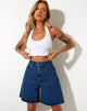 Bild von Loose Fit Denim Short in klassischem Blau