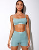 Bild von Lou Hot Pant in Seafoam Angel Embro in Weiß