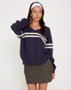 Image of Louna Pullover in Peacoat Blau mit weißen Streifen
