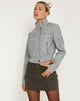 Abbildung der Loviana Jacke in PU Silver Grey