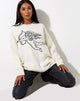 Image of Lulees Pullover aus Strick Elfenbein Cherub Schwarz