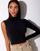 Image of Luly Crop Top aus Polycrepe Schwarz