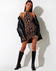 Image of Lyfa Minikleid aus tonalem Interlink Schwarz