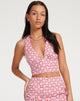 Bild von Nanda Crop Top in Apple Check Blush Red
