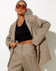 Image of Maiwa Blazer in kleinem Karo Braun