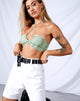Bild von Malta Crop Top in Lime Croc