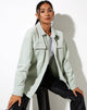 Image of Marcy Hemd aus Cord gewaschen Blau