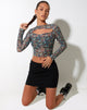 Bild von Mardi Crop Top in Folk Floral