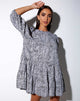 Image of Mareta Tee-Kleid in Leo Spot Schwarz und Weiß