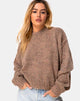 Image of Margo Pullover aus Strickstoff Tan