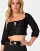 Bild von Marla Top aus Satin Cheetah Black