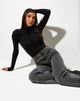 Image of Matri Top in Rippe Schwarz