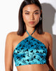 Bild von Maudy Crop Top in Butterfly Bloom Blau
