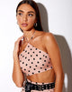 Bild von Maudy Crop Top in New Polka Nude Schwarz