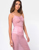 Image of Mauna Bodycon-Kleid aus transparentem Strick in Blush