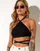 Image of Maura Crop Top in Tailoring Schwarz