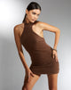 Image von MOTEL X IRIS Mende Minikleid aus braunem Strickstoff
