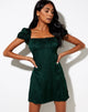 Image of Menta Minikleid aus Satin Gepard Waldgrün