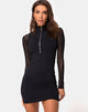 Image of Merna Ärmelloses Bodycon-Kleid aus Ponti Schwarz