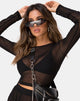 Bild von Bonnie Crop Top aus schwarzem Netz