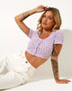 Bild von Mieye Crop Top in Ditsy Rose Lilac