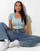 Bild von Mieye Crop Top in Pretty Petal Green