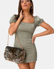 Image of Milina Kleid aus Satin Khaki