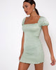 Image of Milina Minikleid aus gehämmertem Satin Seafoam