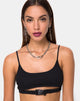 Image of Milipe Crop Top in Schwarz Schnallen