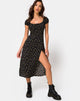 Image of Milla Midikleid in Pretty Petal Schwarz