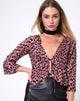 Image von Miperi Top in Rosa Gepard