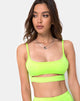 Bild von Misho Crop Top in Fluro Grün